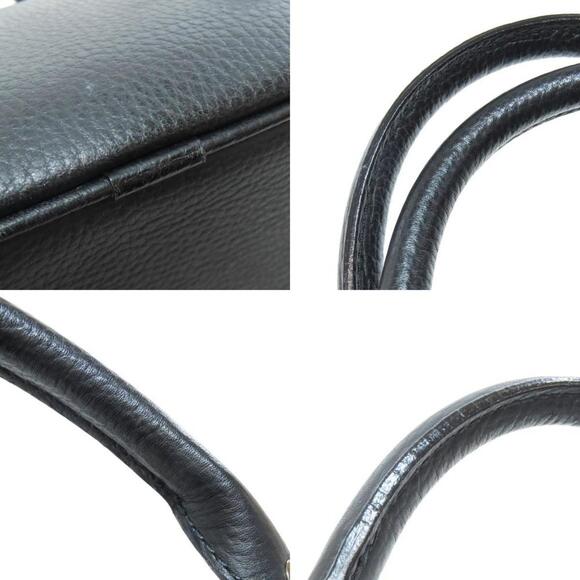 BURBERRY Leather Handbag Black Medium Crossbody Shoulder Bag - Picture 9 of 11